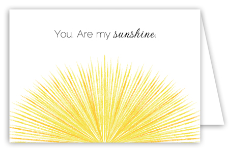 You Are My Sunshine Folded Valentine Card
