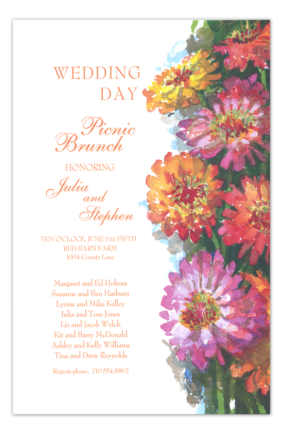 Zinnia Car Invitation