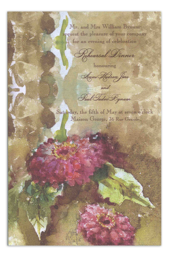 Zinnia Profusion Invitation