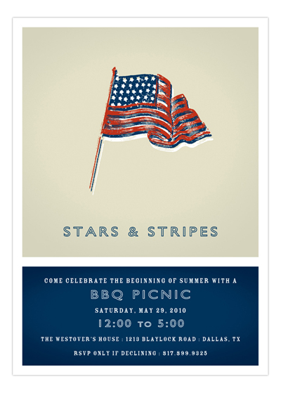 Americana Flag Invitation