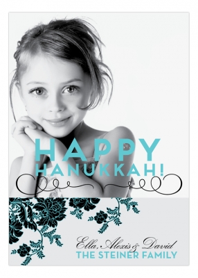 Floral Festival Of Lights Hanukkah Photo Card