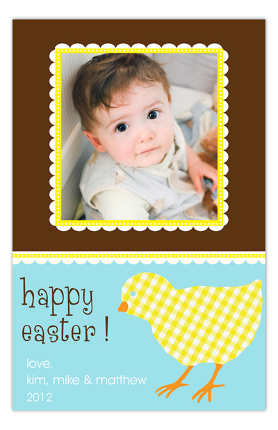 Gingham Chick Photo Card
