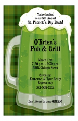 Green Beer Invitation