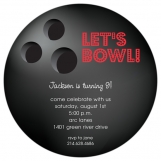 Bowling Ball Party Invitation