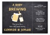 Chalkboard Baby is Brewing Shower Invitation