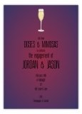 Doses and Mimosas Champagne Engagement Invitation