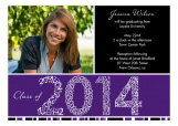 Purple Graduation Year Photo Card