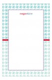 Aqua Houndstooth Notepad