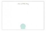 Aqua Sea Treasures Flat Note Card