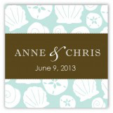 Aqua Sea Treasures Square Sticker