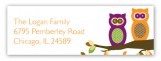 Autumn Owls Address Label