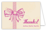 Baby Girl Bow Folded Note Card