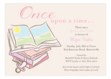 Baby Shower Books Girl Invitation