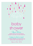 Baby Shower for Girls Umbrella Invitation