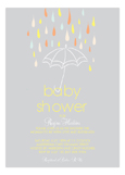 Baby Shower Umbrella Neutral Invitation