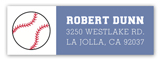 Baseball Banner Address Label