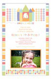 Birthday Bounce House Pastels Photo Card