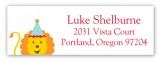 Birthday Lion Address Label