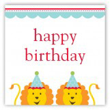 Birthday Lions Gift Tag