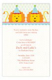 Birthday Lions Twin Birthday Invitations