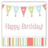 Birthday Party Banner Square Sticker