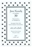 Black and White Dots Invitation