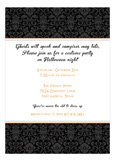 Black Halloween Damask