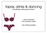 Black Polka Dot Undies Wedding Enclosure Cards