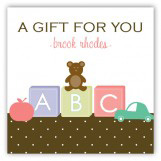 Blocks and Teddy Gift Tag