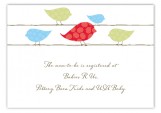 Blue Birds on a Wire Enclosure Card