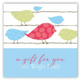 Blue Birds on a Wire Square Sticker