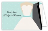 Blue Bow Tie Folded Note Card