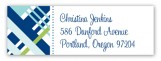 Blue Classic Plaid Address Label