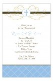 Blue Cross Pendant Invitation