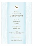 Blue Faux Bois Invitation