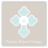 Blue Monogram Cross Gift Tag