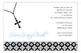 Blue Rosary Beads Invitation