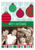 Bold Baubles Traditional Photo Card