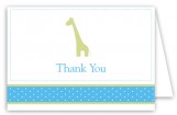 Boy Giraffe Icon Folded Note Card