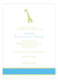 Boy Giraffe Icon Invitation