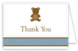 Boy Teddy Bear Icon Folded Note Card