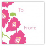 Bright Pink Poppies Gift Tag