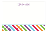 Bright Stripes Flat Note Card