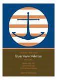 Nautical Brown Anchors Away Invitation