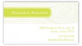 Chartreuse Woodgrain Calling Card