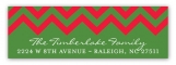 Chevron Christmas Scallop Address Label