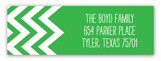 Chevron Green Address Label