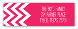 Chevron Pink Address Label