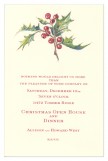 Chinese Holly Invitation