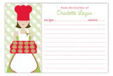 Christmas Baker Recipe Card